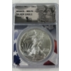 Image 1 : 2021 United States American Silver Eagle .999 Fine Silver Troy Ounce Coin -West Point Mint
Graded NG