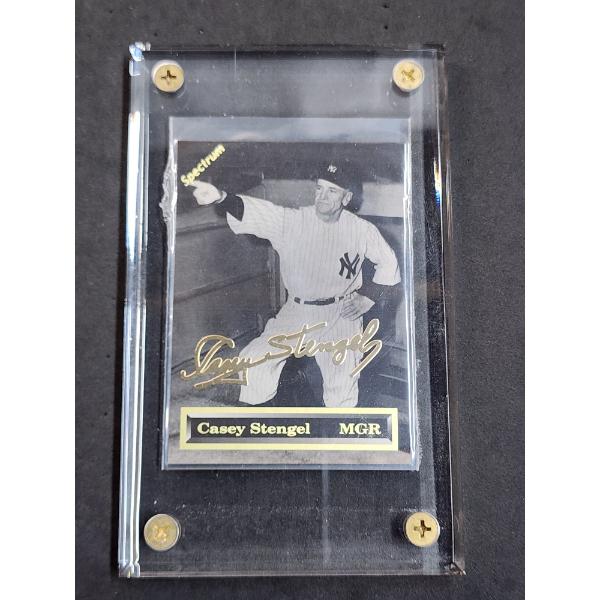 RARE 1993 Casey Stengel Spectrum 24K Gold Signature Baseball Card #1047/5000