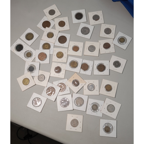 Assorted Foreign Coins Including 1899 Canadian One Cent Coin