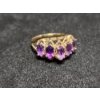 Image 2 : 10K Gold Ring Ft. Beautiful Purple Stones Weighing 2.2 Grams
