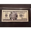 Image 2 : 2020 Donald J. Trump $1,000.00 Bill Campaign Promotional Advertising Bill - Mint In Holder