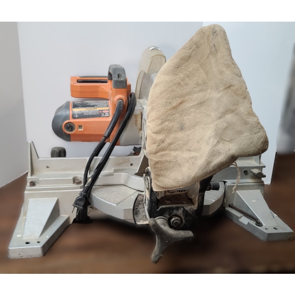Rigid 12" Blade Dual Bevel Miter Saw - Believed To Be In Working Condition