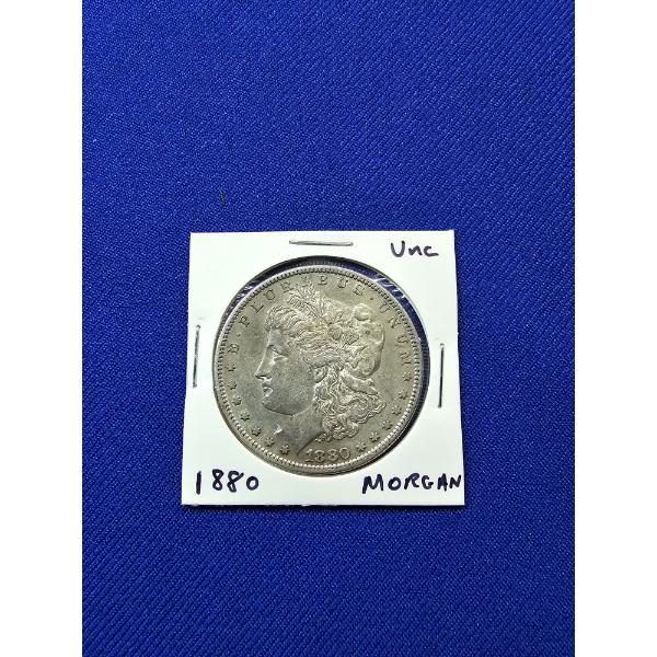 1880 - S Morgan Silver Dollar - Uncirculated, Very Nice Coin!