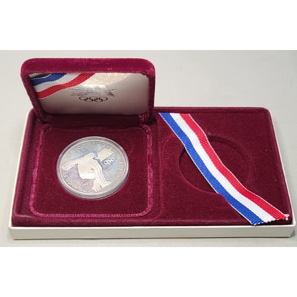 1983-S Los Angeles XXIII Olympiad Commemorative 90% Silver Proof Dollar