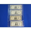 Image 1 : Lot of 4 U.S. 1957 & 1957-B Blue Seal $1 Silver Certificates
