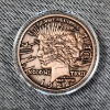 Image 2 : Harvey Dent Two-Face 1 Oz .999 Fine Copper Round W/ Peace Dollar Reverse Design