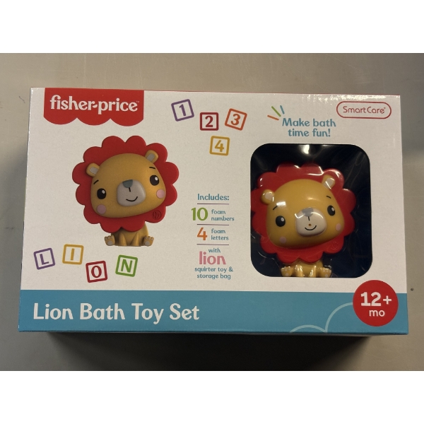 New in box - Fisher-Price Lion Bath Toy Set
