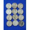 Image 4 : x12 Assorted Years 90% Silver Mercury Dimes FV: $1.20