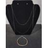 Image 1 : 3 Sterling Silver Necklaces (1 Broken) 17", 20", 26" & Stunning Twist-Cable Bracelet TW: 17.7g