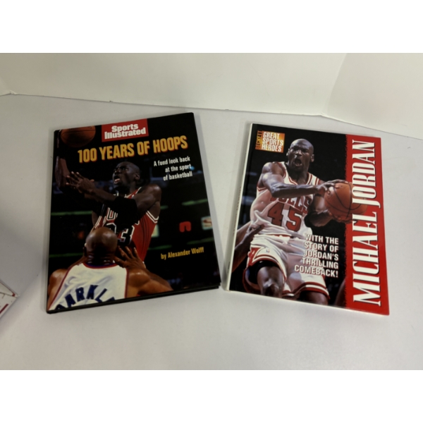 Michael Jordan Books (2) - Sports Illustrated 100 Years of Hoops - Great Sports Heroes
