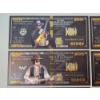 Image 2 : x5 Assorted Classic County Artists $100 24K Gold Plated Banknotes Set w/ CoA