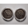 Image 3 : Two United States Walking Liberty 90% Silver Half Dollars in Protective Capsules ~ FACE VALUE $1.00