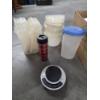 Image 4 : Home Items Including 2 New Large Umbrellas, Drink Coolers, Large Collection Of Reusable Containers