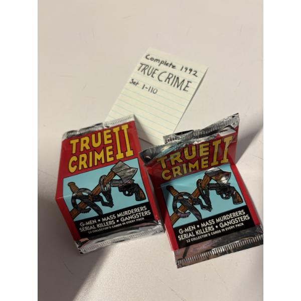 True Crime Complete Trading Cards 1992 set 1-110 - G- Men - Mass Murderers - Serial Killers - Gangst