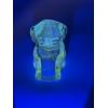 Image 1 : Adorable Degenhart Vintage Uranium Glass Dog Figurine -Ice Blue