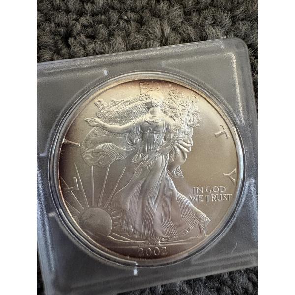2002 United States American Silver Eagle .999 Fine Troy Ounce - Mint Condition