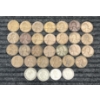 Image 1 : Lot of 27 Wheat Pennies ($.27) and Foreign Silver