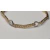Image 4 : 10K Yellow Gold 7" Nugget Style Heart Bracelet - Weight: 4.3g