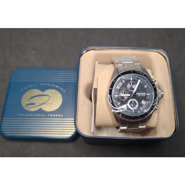 Fossil Men's Decker Chronograph Quartz Wristwatch Model Number CH2600 In Original Tin Case