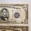 Image 3 : Two United States $5 Blue Seal Silver Certificates 1934 C & 1953 A