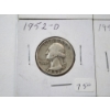 Image 4 : Four 90% Silver U.S. Washington Quarters 1962-D, 1952-D, 1953-D, 1953-D FV: $1.00
