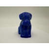 Image 2 : Adorable Degenhart Glass Dog Figurine - Dark Blue Marble - ~2.5 inches