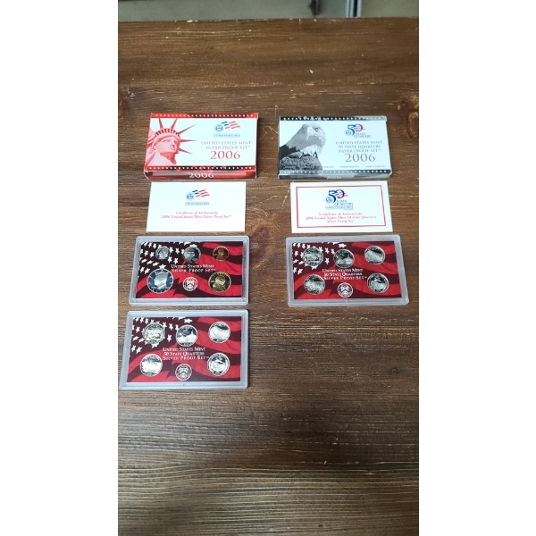 2006 U.S Mint Silver Proof Set & 2006 U.S Mint 50 State Quarters Silver Proof Set
