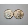 Image 1 : Two 1964 90% Silver Kennedy Half Dollars FV: $1.00
