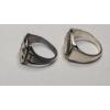 Image 3 : (2) Sterling Men's Engraved Rings - Size 8 & 10 - Total Weight: 20.3g