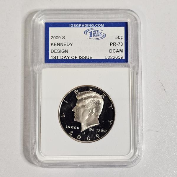 2009-S Kennedy Half Dollar, graded PR-70 Deep Cameo (DCAM) by IGS