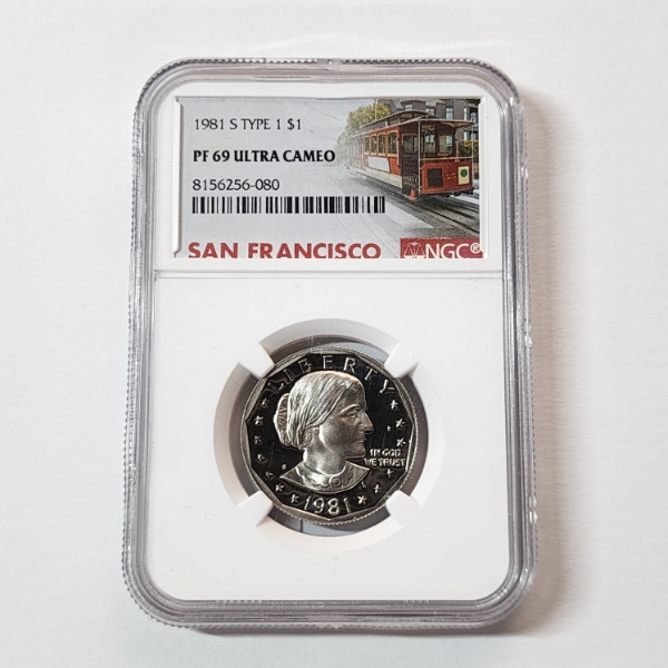 NGC PS 69 Ultra Cameo United States 1981-S Type 1 Susan B. Anthony Dollar