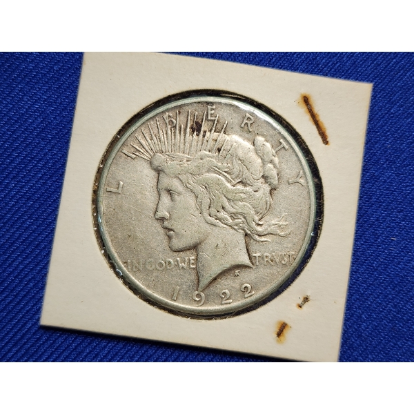 1922-S Silver Peace Dollar - 90% Silver U.S. Dollar