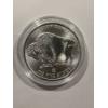 Image 2 : Buffalo Indian One Troy Ounce .999 Fine Silver Round In Capsule - Mint Condition