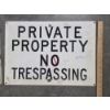 Image 2 : Heavy Vintage 20''x14'' Metal Private Property Sign And Historical License Plate Set