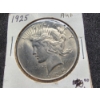 Image 2 : 1925 Silver United States Peace Dollar - Great Almost Uncirculated Silver Coin!