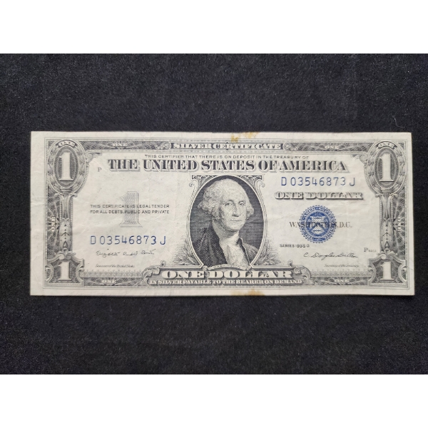 1935G United States $1 Silver Certificate NO MOTTO - Dillon & Smith Signed - Very Nice Note!