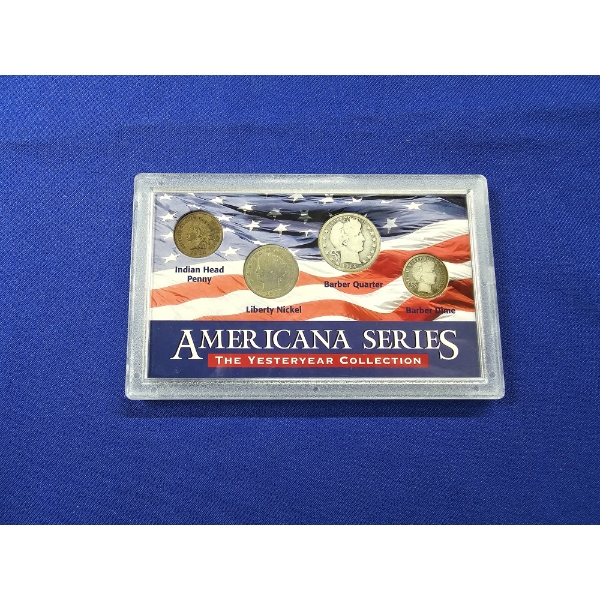 "Americana Series - The Yesteryear Collection" 4 Coins in Display Slab