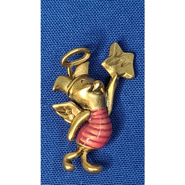  Vintage Disney Winnie the Pooh Piglet Angel Brooch Pin