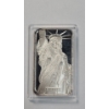 Image 1 : Vintage 1982 JM MTB Statue of Liberty 1 Troy oz .999 Fine Silver Bar In Protective Holder