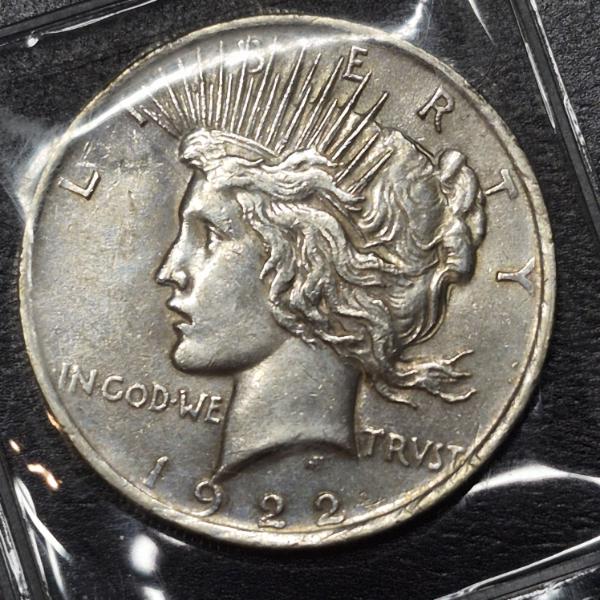 1922 P High Grade Silver Peace Dollar - BU Condition - See Pics - Nice Luster On This coin