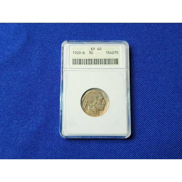 1920-D Buffalo Nickel ANACS EF 40