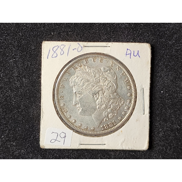 1881-O Morgan Silver Dollar - AU - 90% Silver US Coin