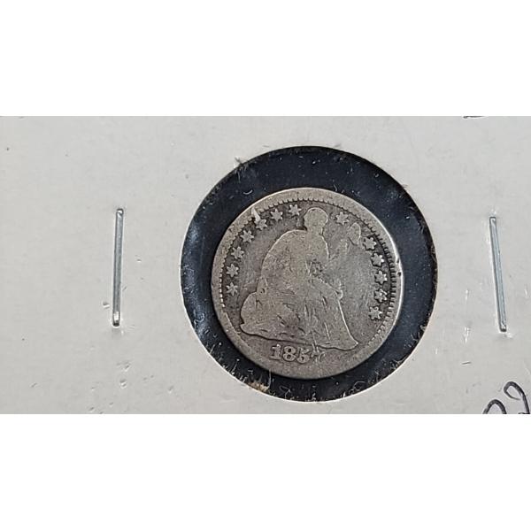  1857-O United States Liberty Seated 90% Silver Half Dime