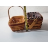 Image 9 : (2) Longaberger Baskets: One w/ American Fabric Liner & Plastic Separate Liner - Excellent Condition