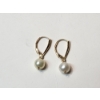 Image 1 : 10K Gold Pearl Earrings Total Weight 1.6g