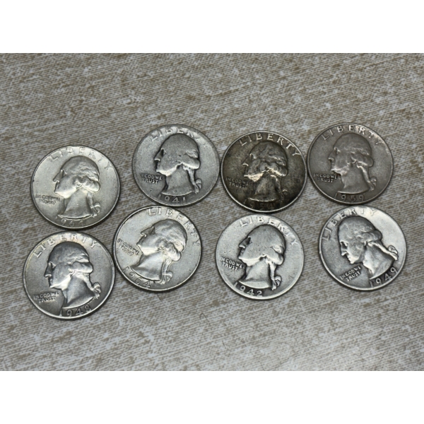 90% Silver U.S. Quarters - FV $2.00 - Various Years 
