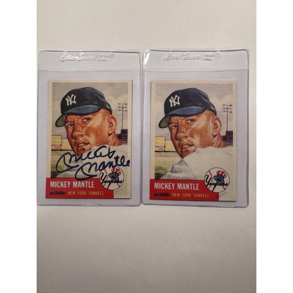 2 - Mickey Mantle New York Yankees Throwback Baseball Cards - Mint Condition