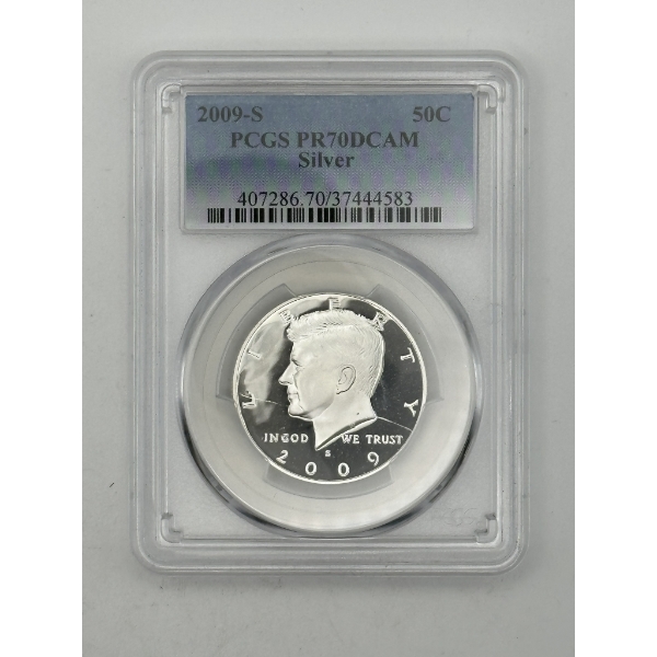 PCGS PR70DCAM 2009-S 90% Silver Kennedy Half Dollar
