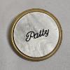 Image 2 : Vintage Black, White, And Peach Cameo Brooch Jewelry Set With Patty Token