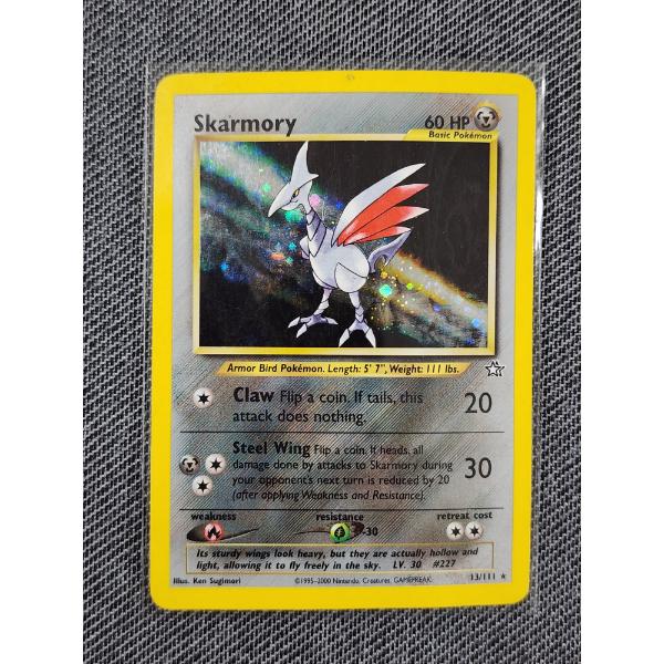 Skarmory 13/111 Holo Rare Vintage Pokemon Trading Cards